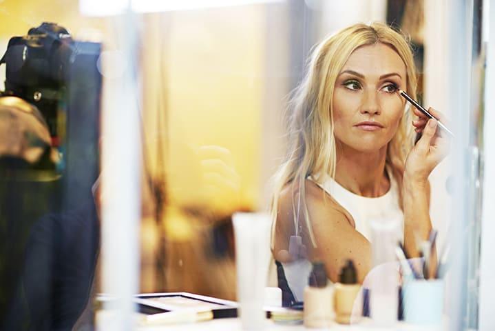 I cover blemishes with my own concealer,