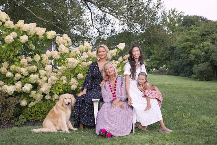The Chantecaille ladies in the Hamptons From left to right: sister Alex, mother Sylvie, Olivia and daughter Delphina