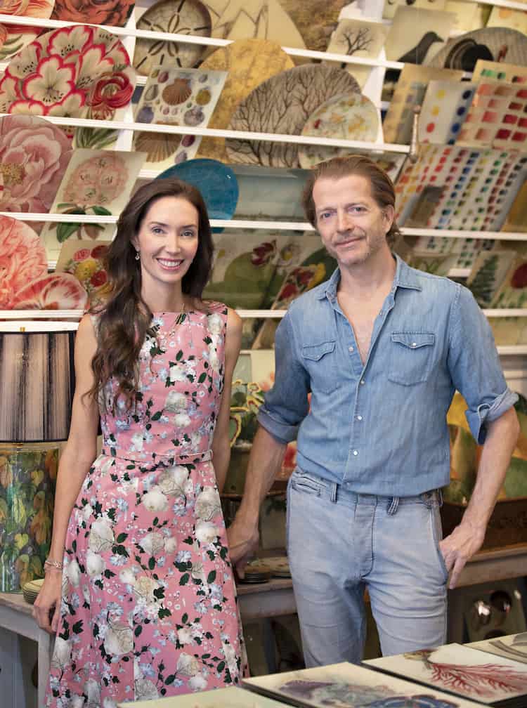 Olivia with decoupage artist John Derian