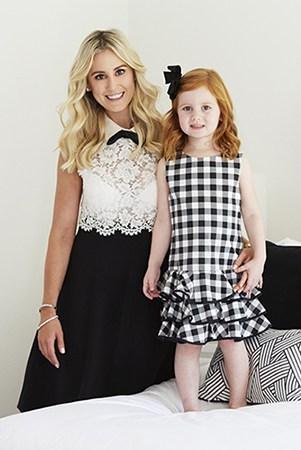 The Mother-daughter Duo in Monochrome – Roxy Wears Valentino, Pixie is in Dolce & Gabbana