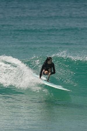 Abigail Surfs as a Form of Relaxation