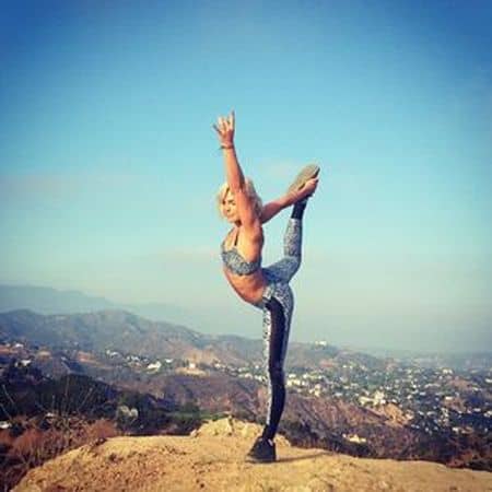 On Top of the World. Ashley Posing at the Top of a Canyon in Los Angeles