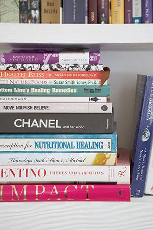 Miranda’S Collection Of Books Display A Long Standing Love For Health, Spirituality, Beauty And Fashion