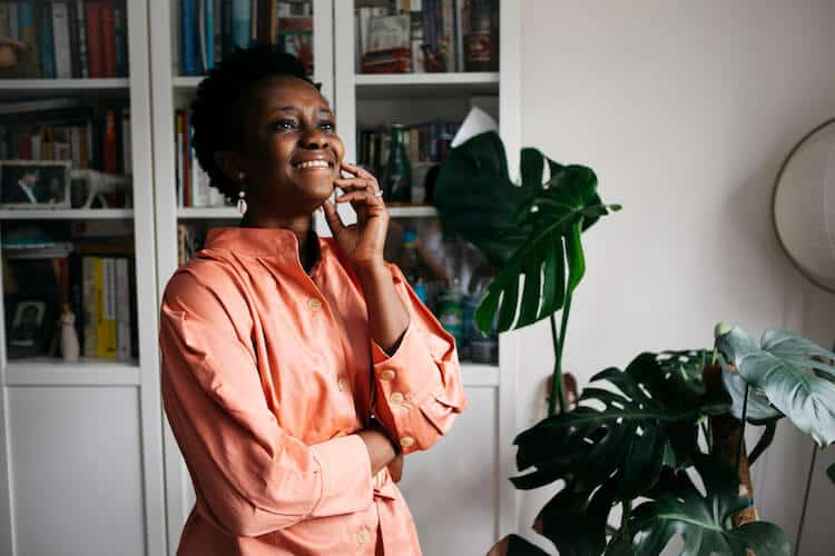 Aminata wears Oroton Placket Detail Dress
