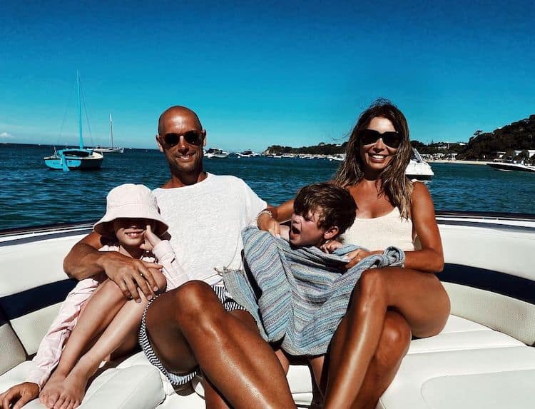 With husband Nick and children Willow and Kingston Image: Instagram @rozaliarussian