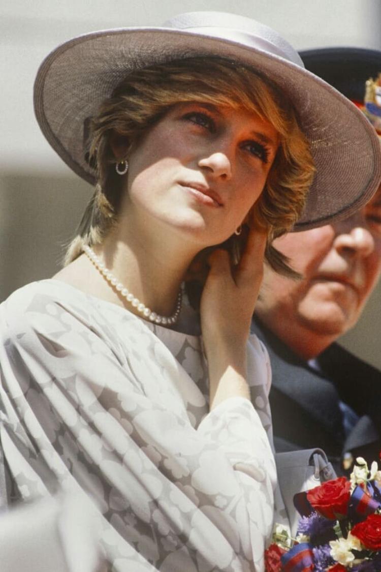 Princess Diana showing her natural, radiant complexion
