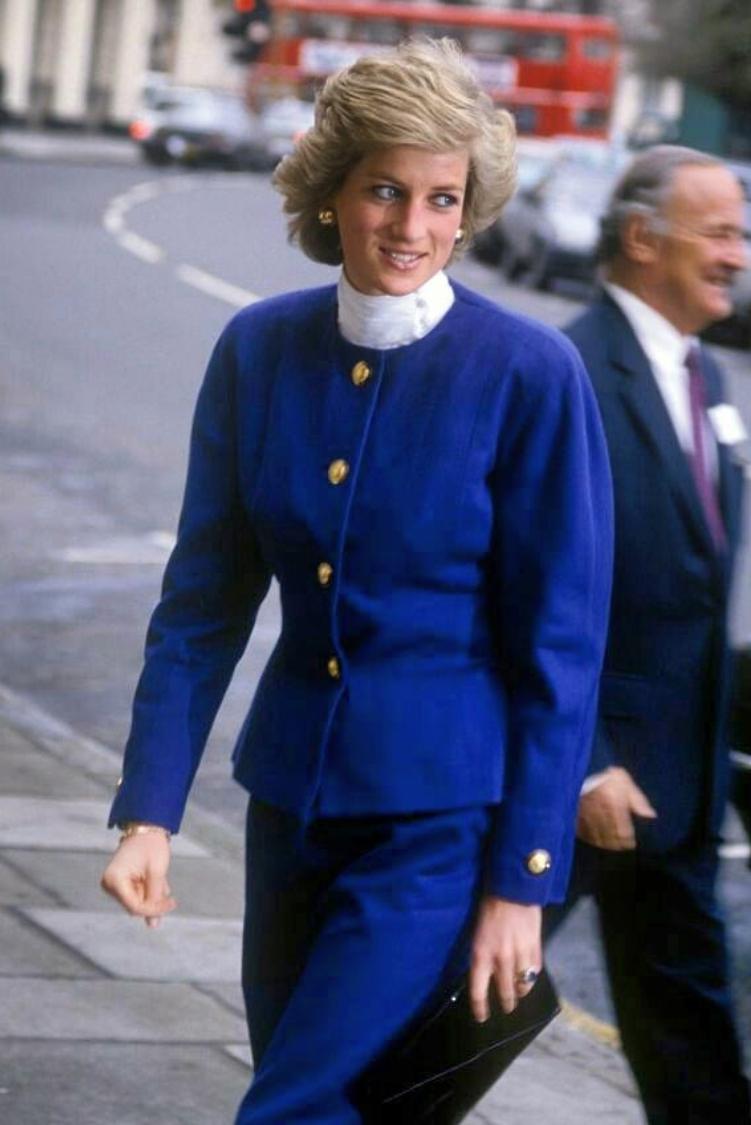 Princess Diana with children during a hospital visit