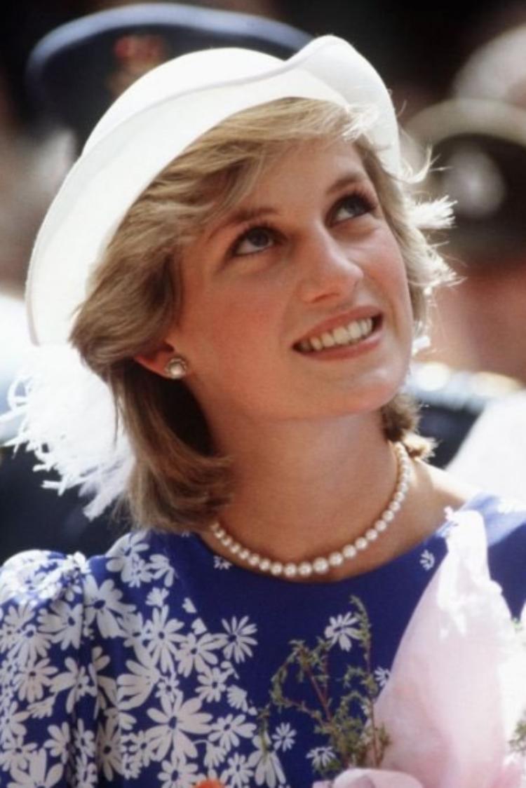 Princess Diana with her signature radiant complexion