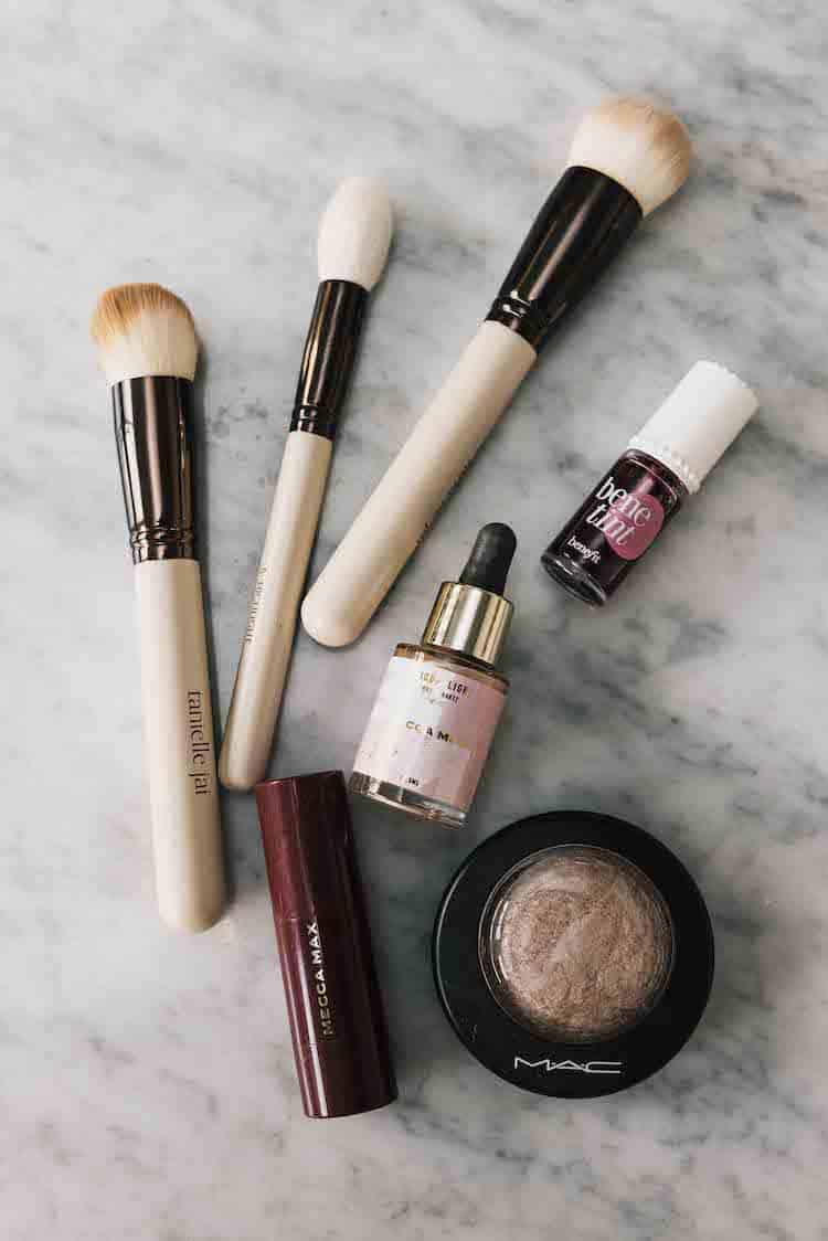 Riley Minford makeup with Mecca Max MAC and Benefit
