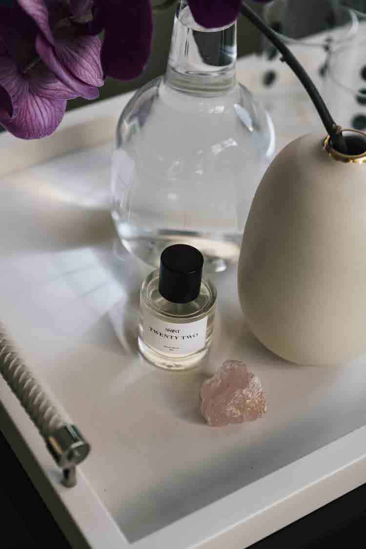 Riley Minford SSAINT Twenty Two fragrance and rose quartz