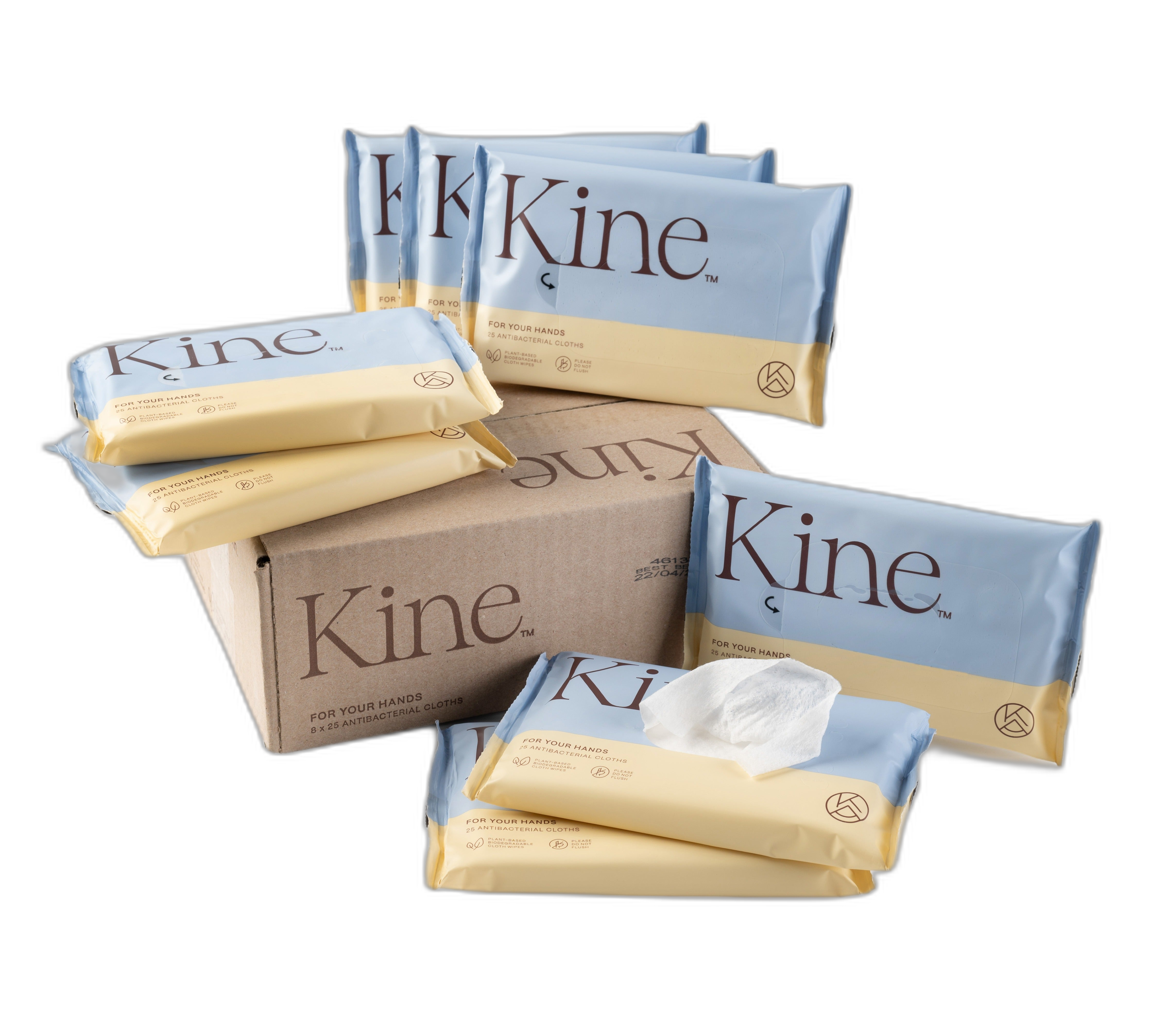 Kine antibacterial hand cloths, 8-pack box