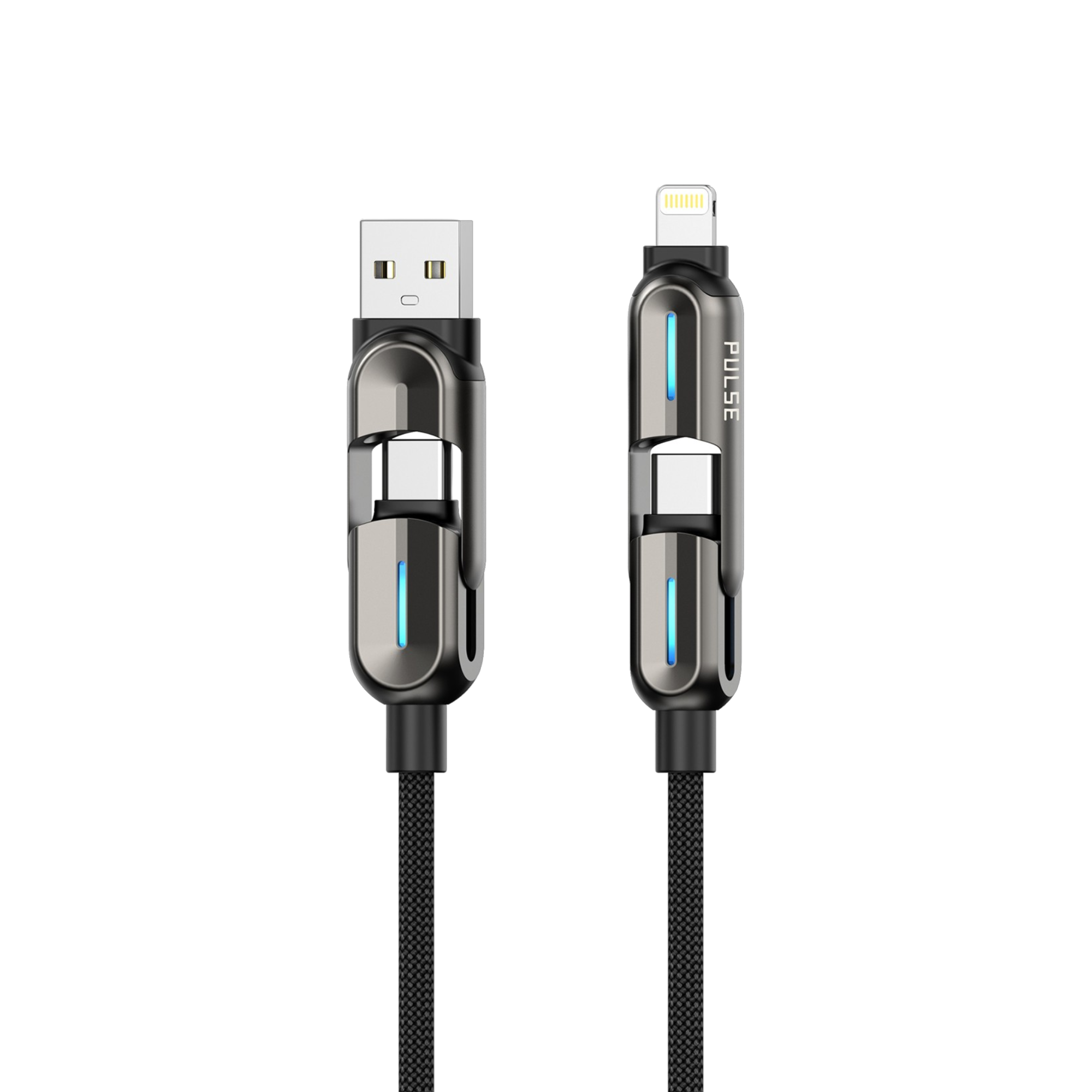 Pulse 240W 4-in-1 charging cable in Black