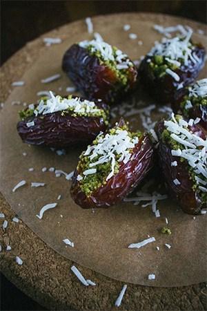 PISTACHIO-STUFFED DATES WITH COCONUT BY SIMPLE PROVISIONS