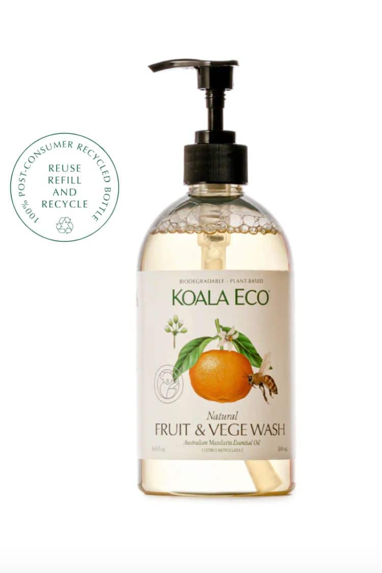 Portrait wellness editorial image featuring spring health products and botanicals