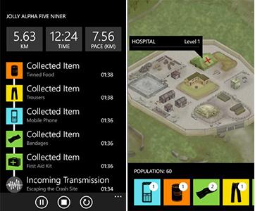 Nike+ Run Club app showing run data and guided training on an iPhone screen