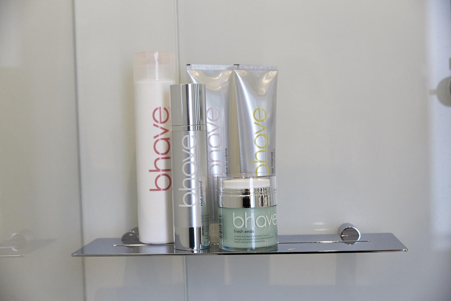 Storm Keating haircare with Bhave products