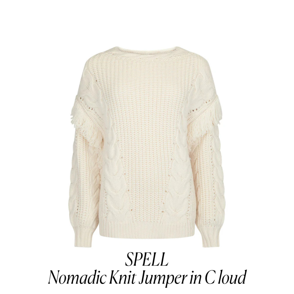 Cream knit jumper and description