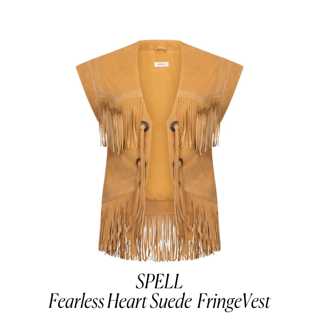 Tan Vest with Fringe