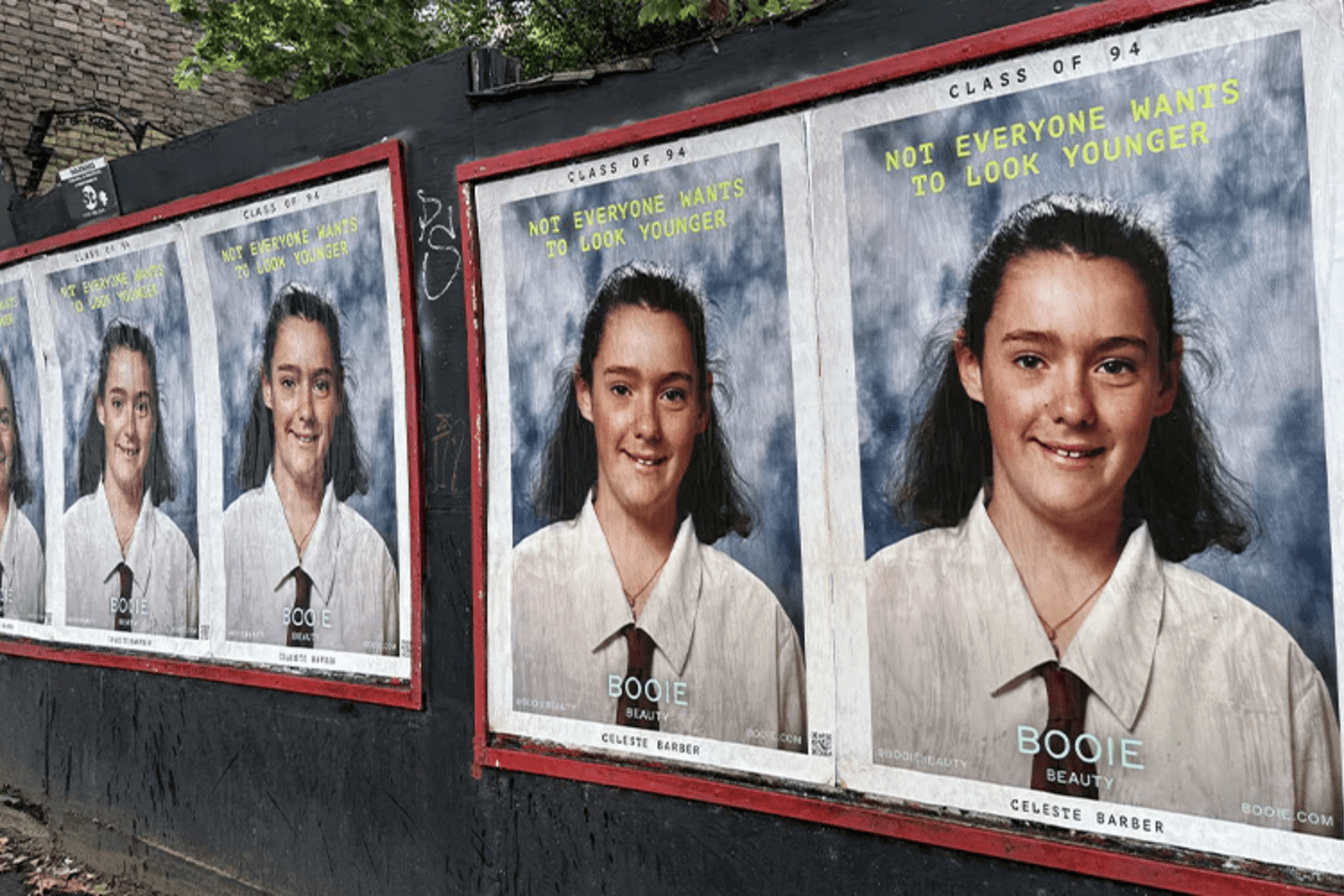 Celeste at school for booie banner ads
