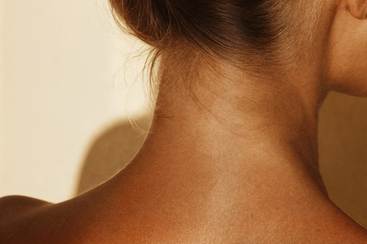 Woman with glowing skin