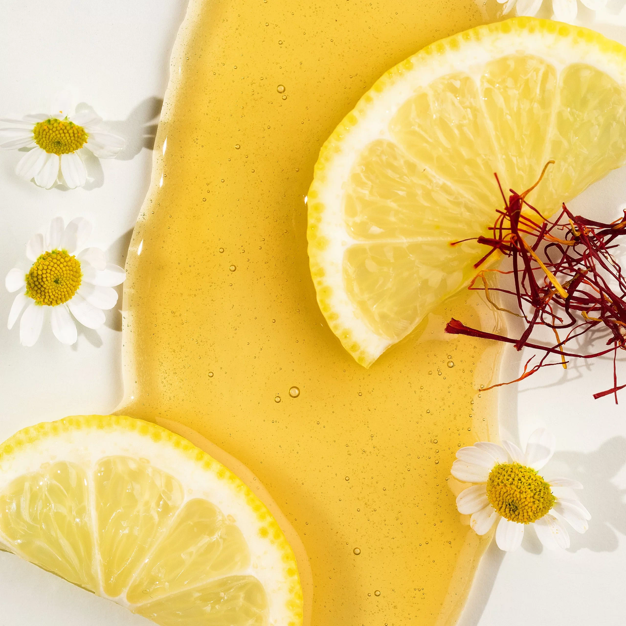 lemon peel with small flowers