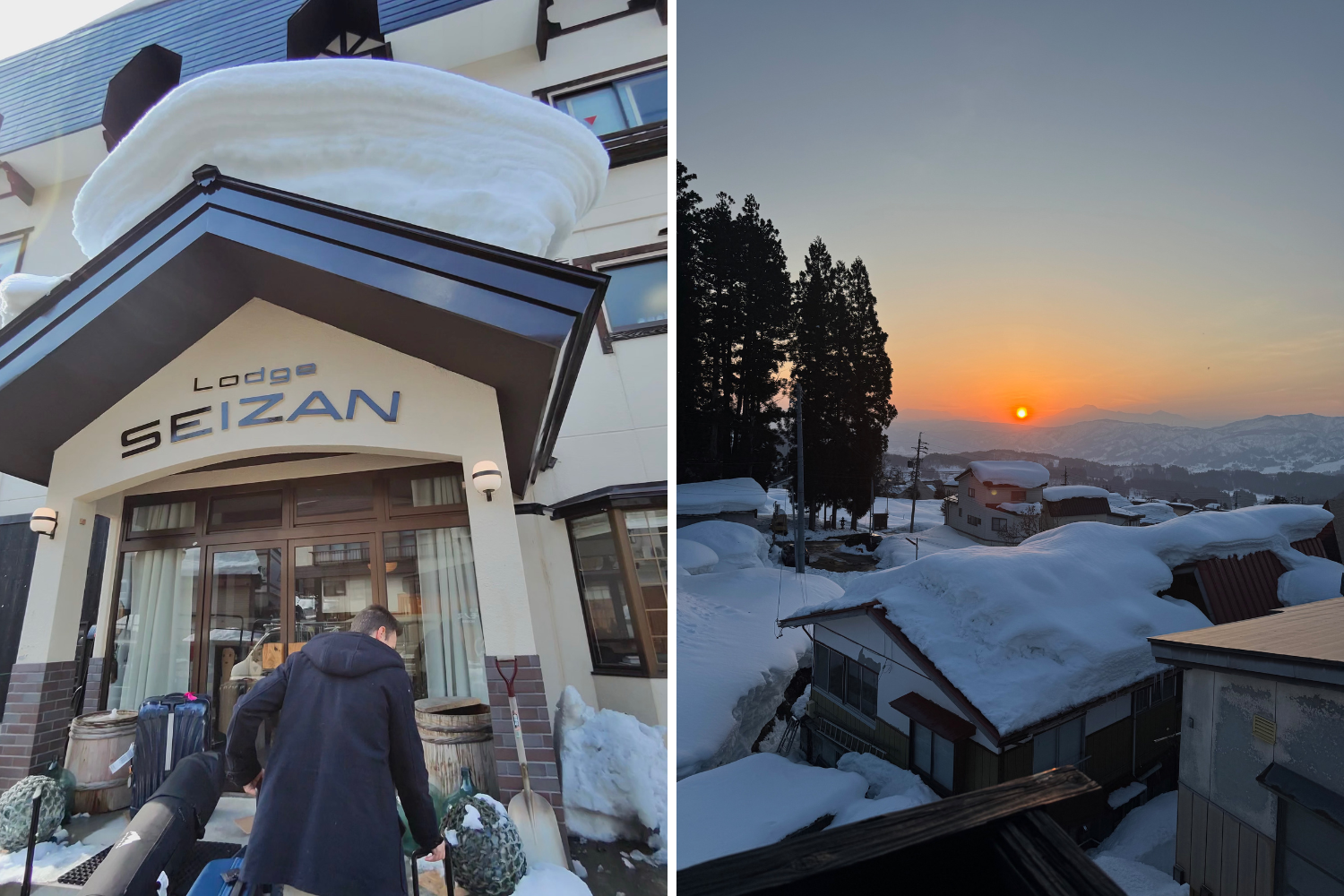 skiing in japan