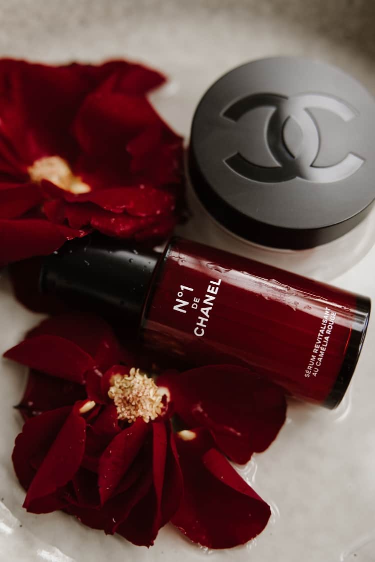 Chanel No 1 DE CHANEL Skincare - Red Camellia Revitalizing Eye Cream,  Lotion & Serum. On Mature Skin 