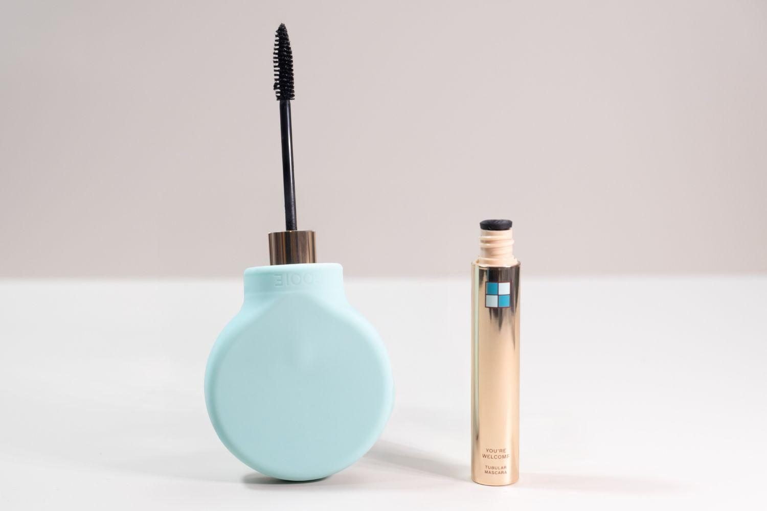 Close-up of Margie adaptive paddle tool with braille label — BOOIE x ByStorm inclusive beauty design