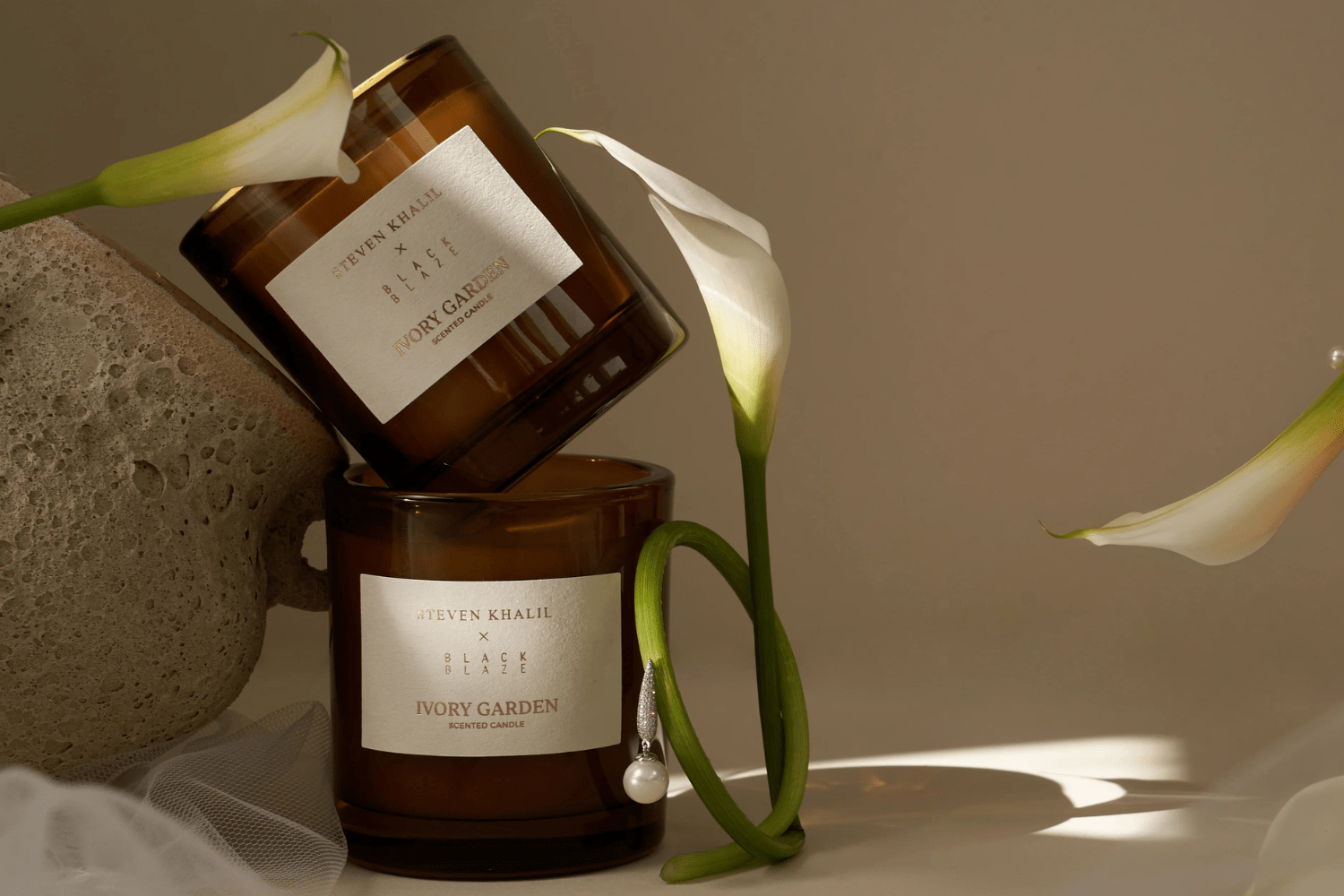 steven khalil and black blaze candle