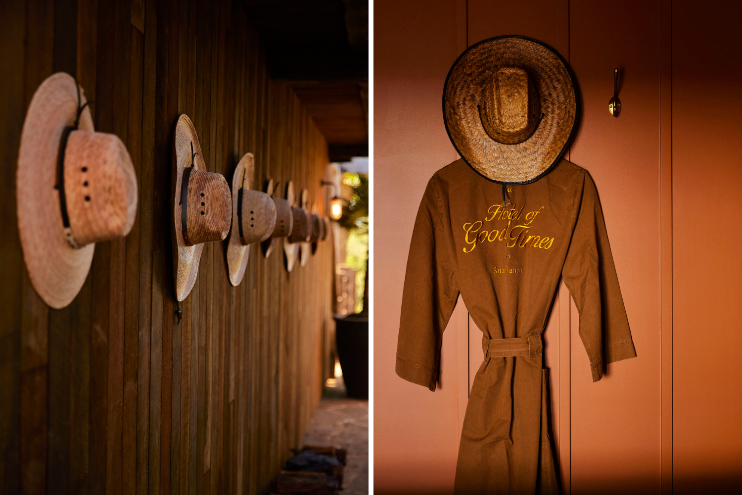 cowboy hats and robe